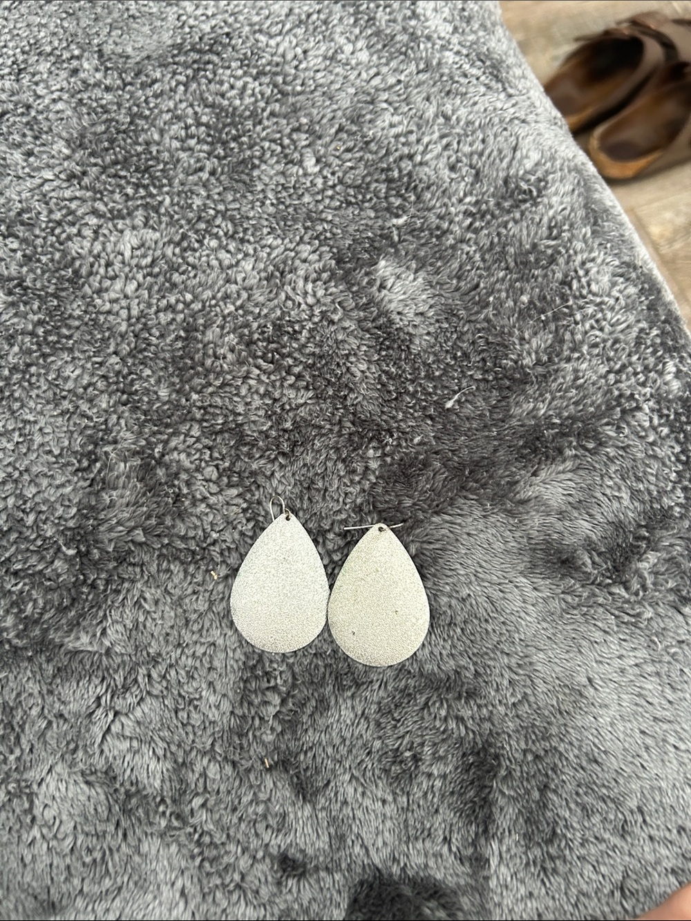 Silver Teardrop Dangle Earrings